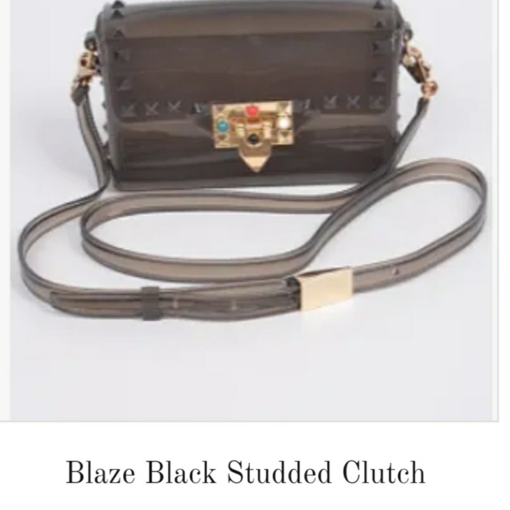 Clear black crossbody bag